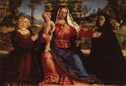 Palma Vecchio Madonna and Child with Commissioners oil painting picture wholesale
